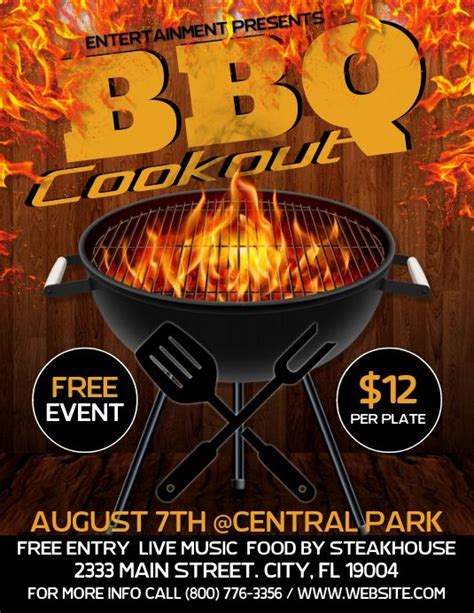 cookout flyer template word